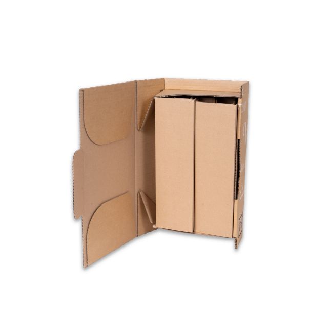 Wine packaging ‘Trans-Scripto’ for 2x 0.5-0.75 L bottles with bottle height 330 mm & Ø 90 mm